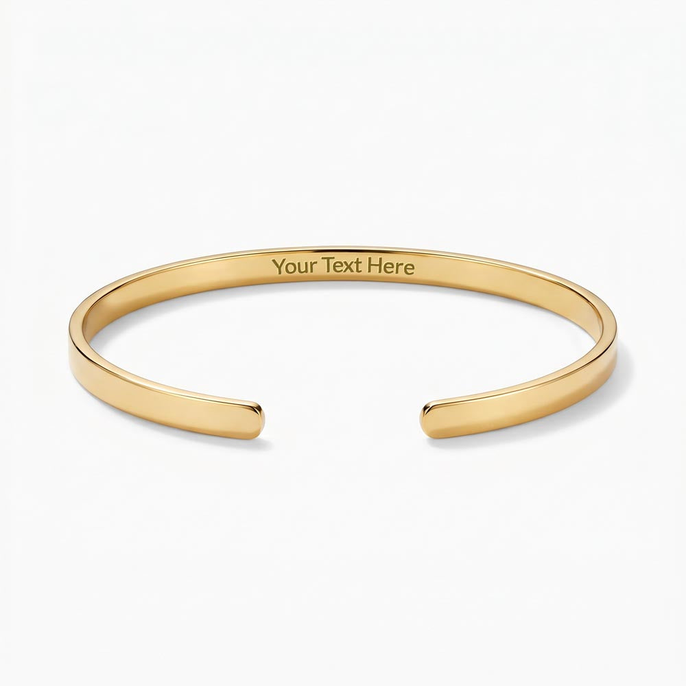 'Vergiss niemals' Armband mit Gravur