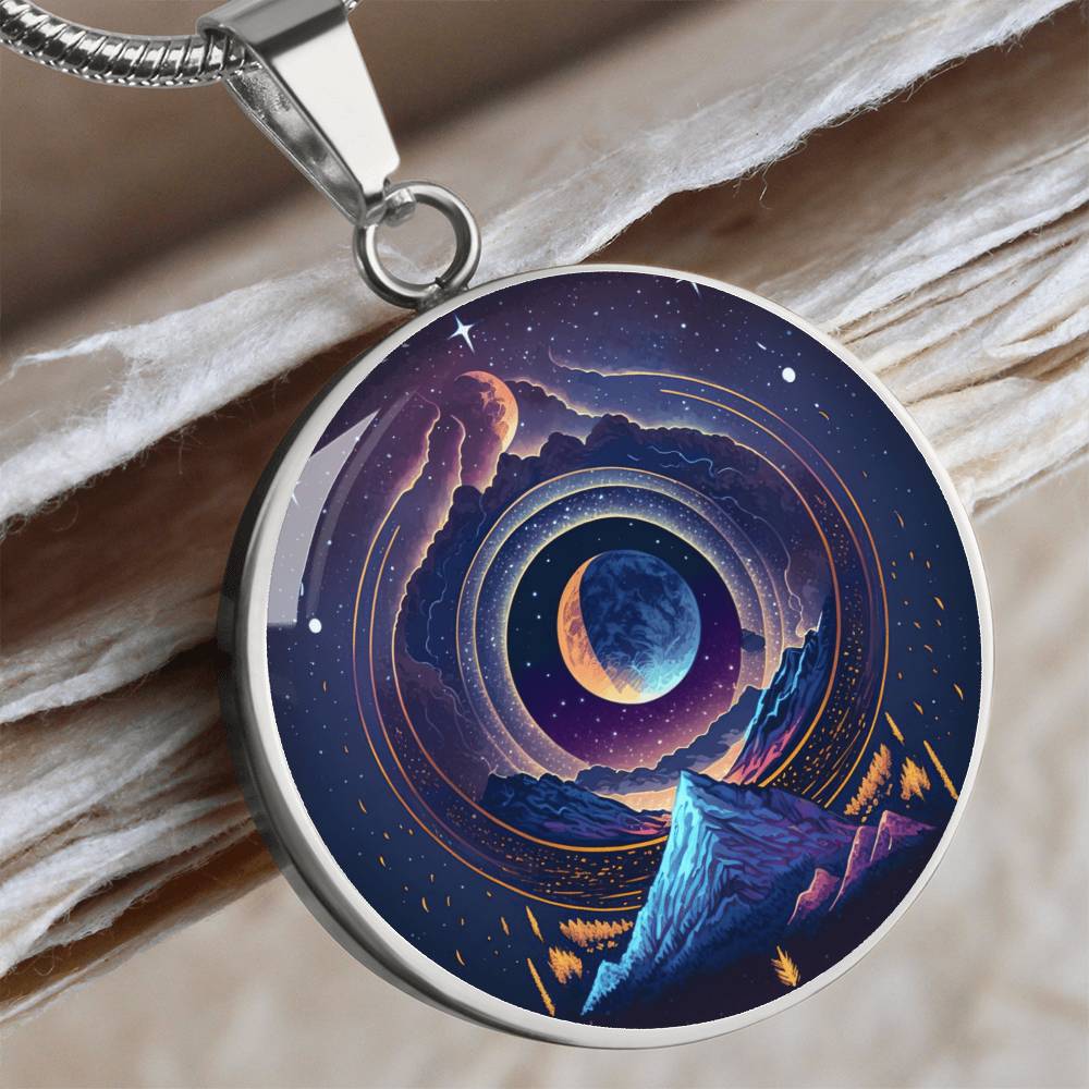 Halskette mit Stern und Mond Symbolen