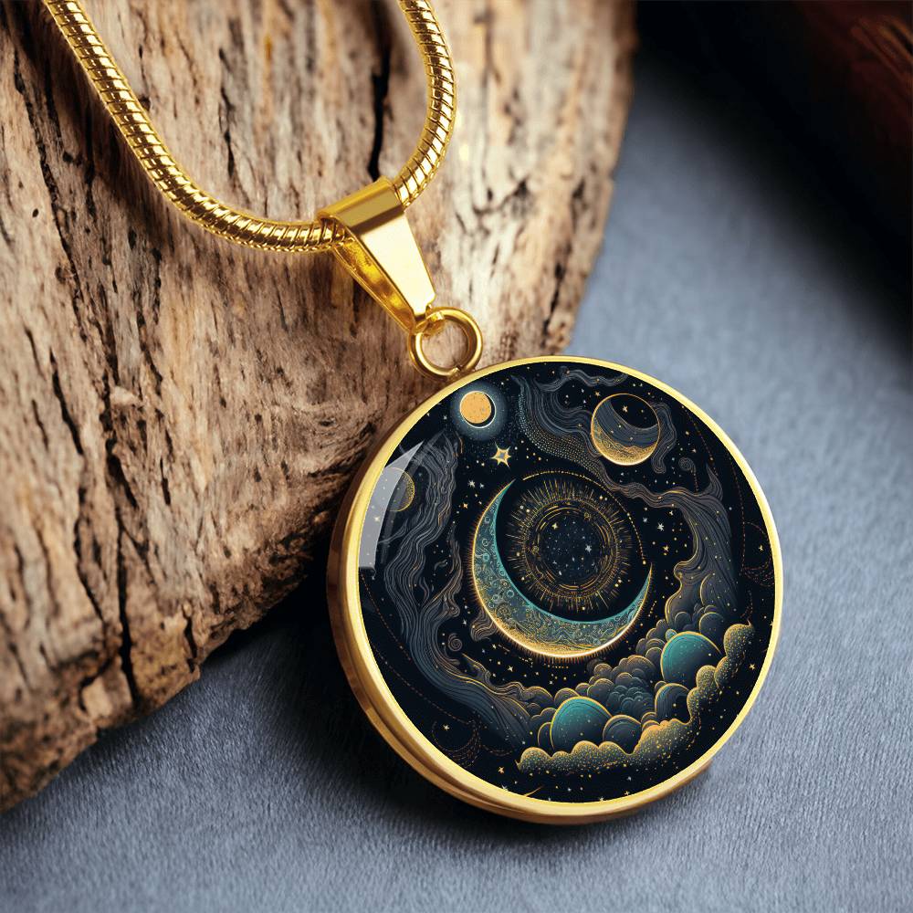 'Celestial 10' Halskette mit kreisförmigen Anhänger