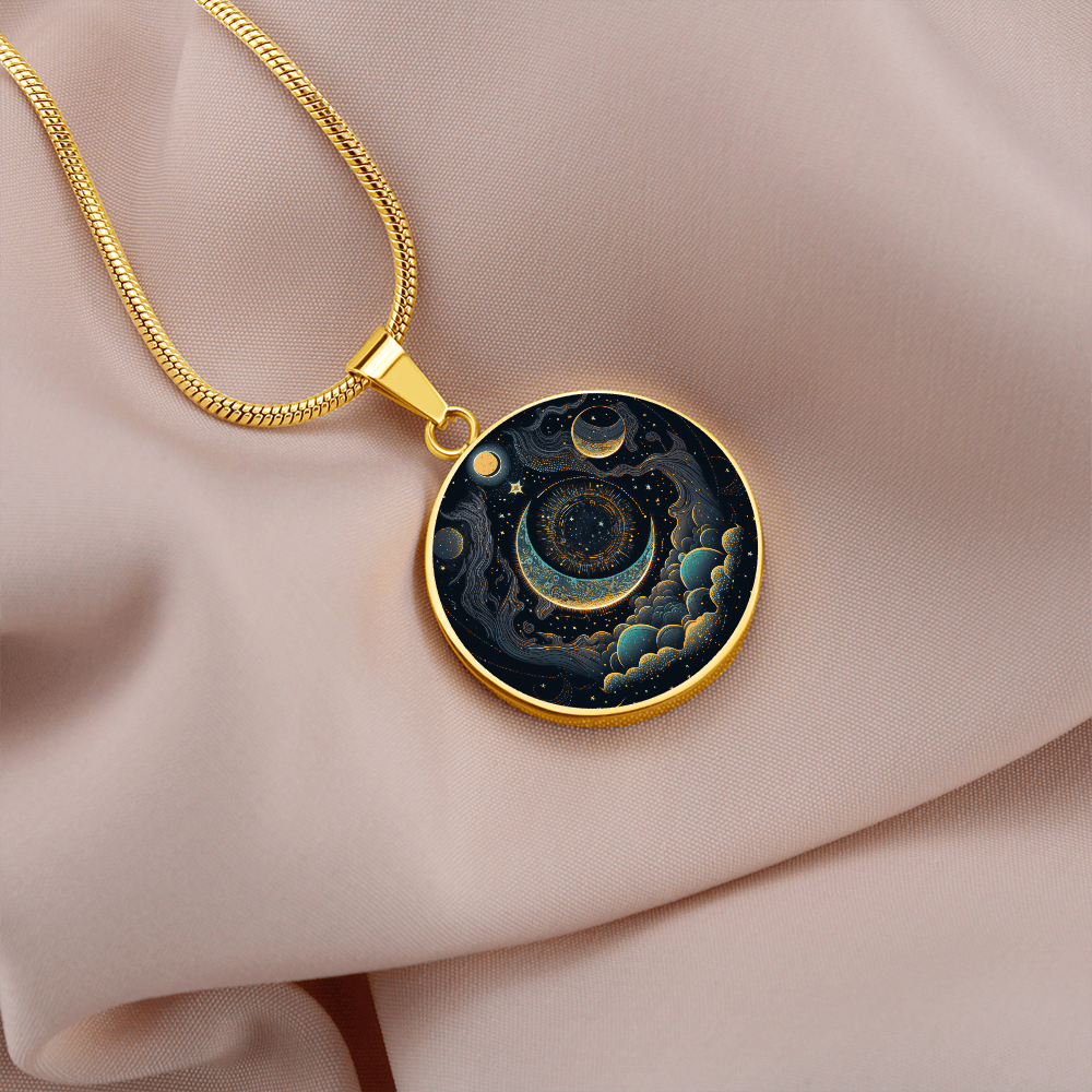 'Celestial 10' Halskette mit kreisförmigen Anhänger