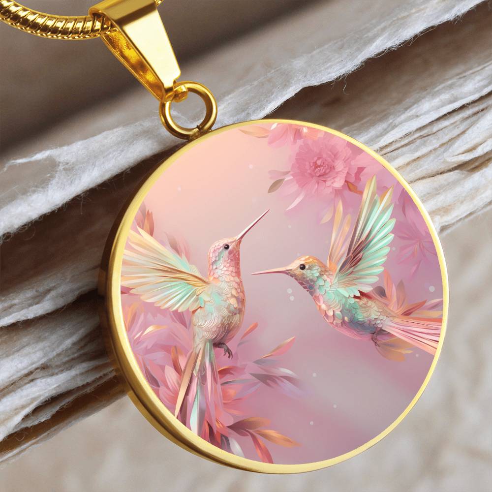 kolibri anhänger gold