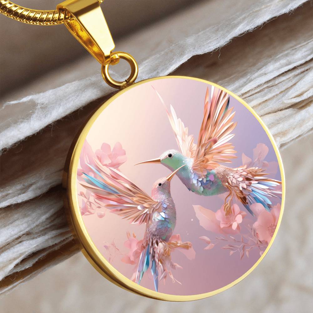 kolibri anhänger gold