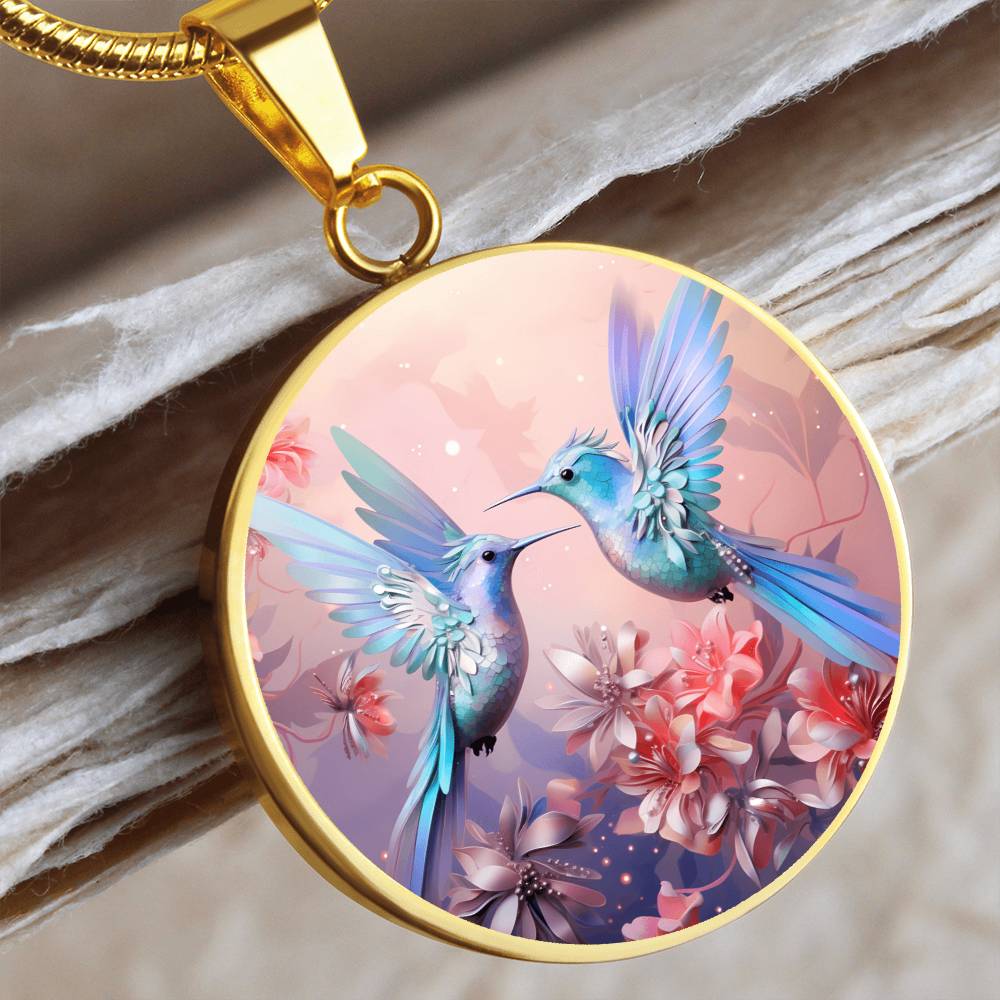 kolibri anhänger gold