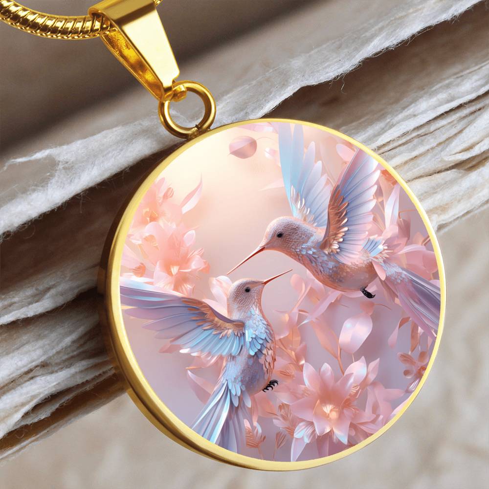 kolibri anhänger gold