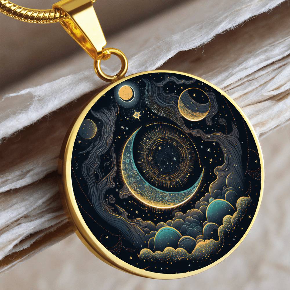 'Celestial 10' Halskette mit kreisförmigen Anhänger
