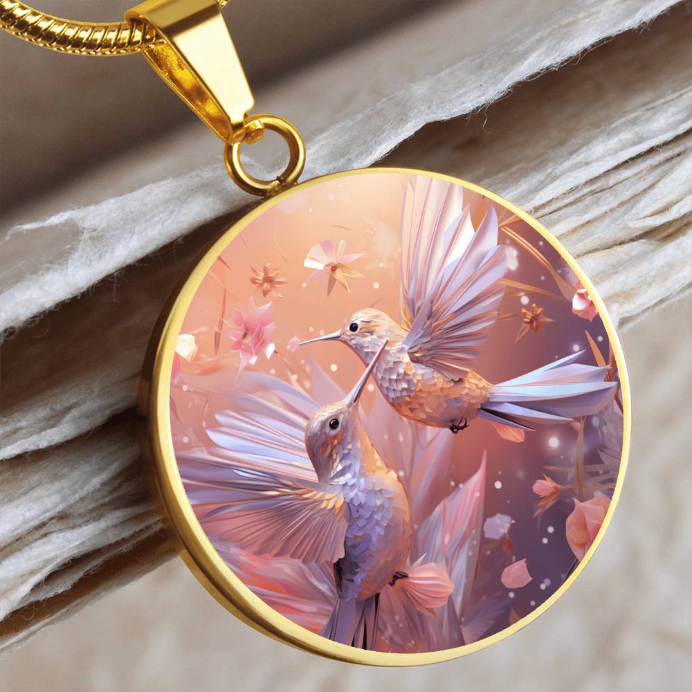 kolibri anhänger gold