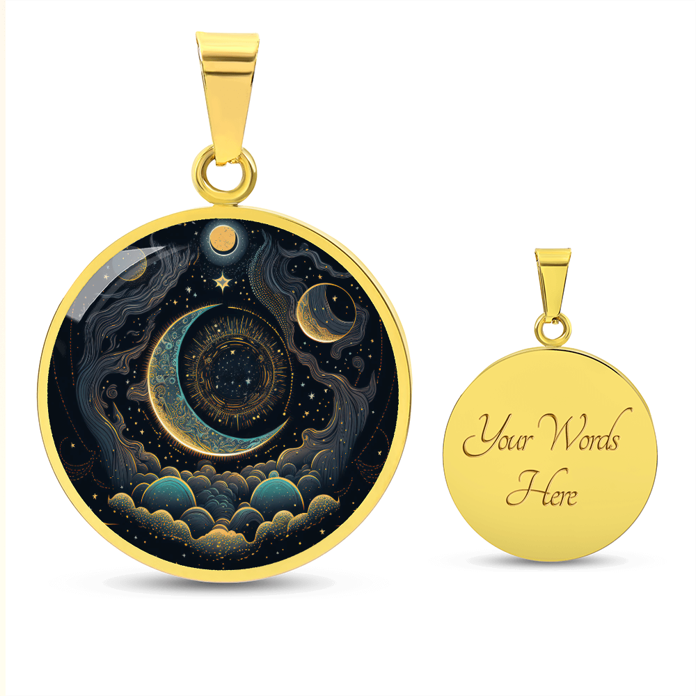 'Celestial 10' Halskette mit kreisförmigen Anhänger