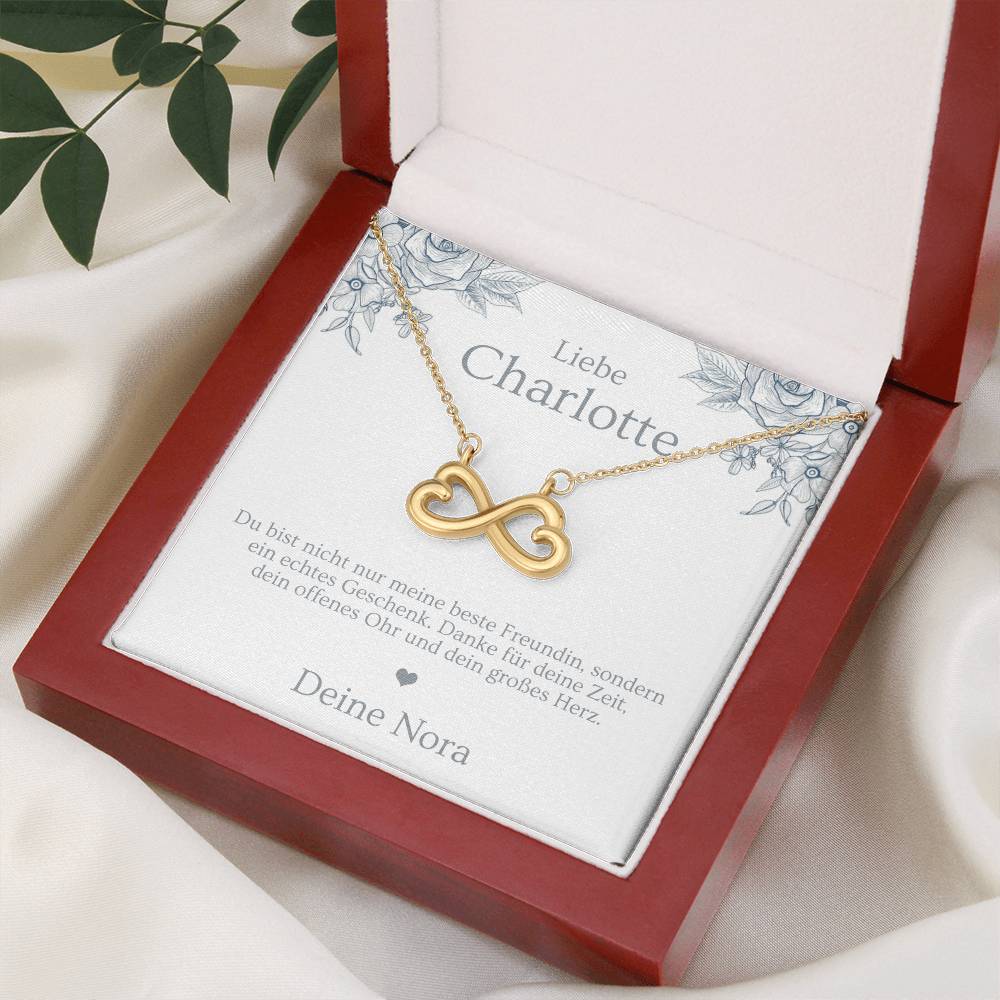 Persönliches Geschenk für die beste Freundin mit Schmuck und Karte