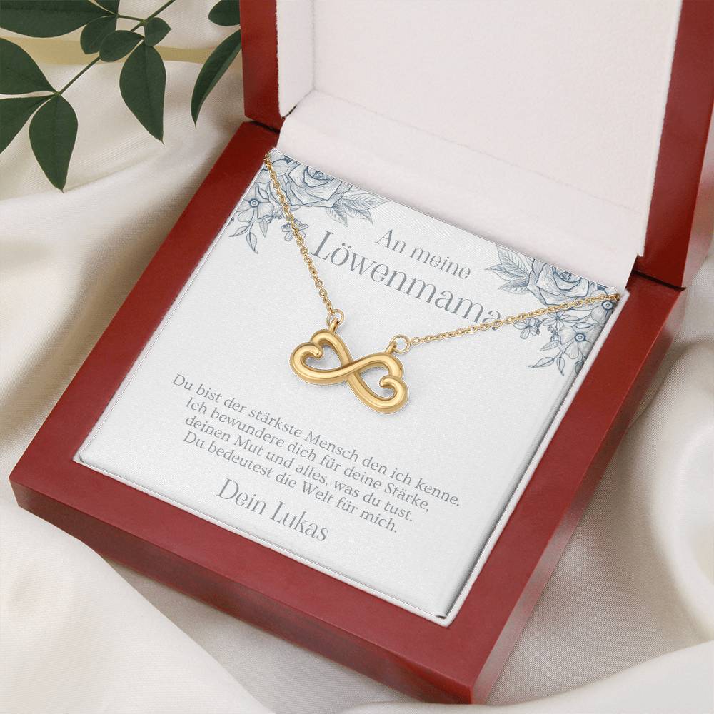 Weihnachtsgeschenk für Mama – personalisierte Halskette mit rührender Karte in Box