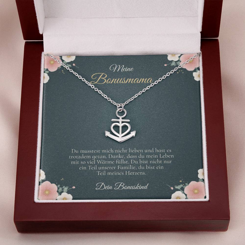 Emotionales Geschenk für Bonusmama und Stiefmama – Kette mit Karte