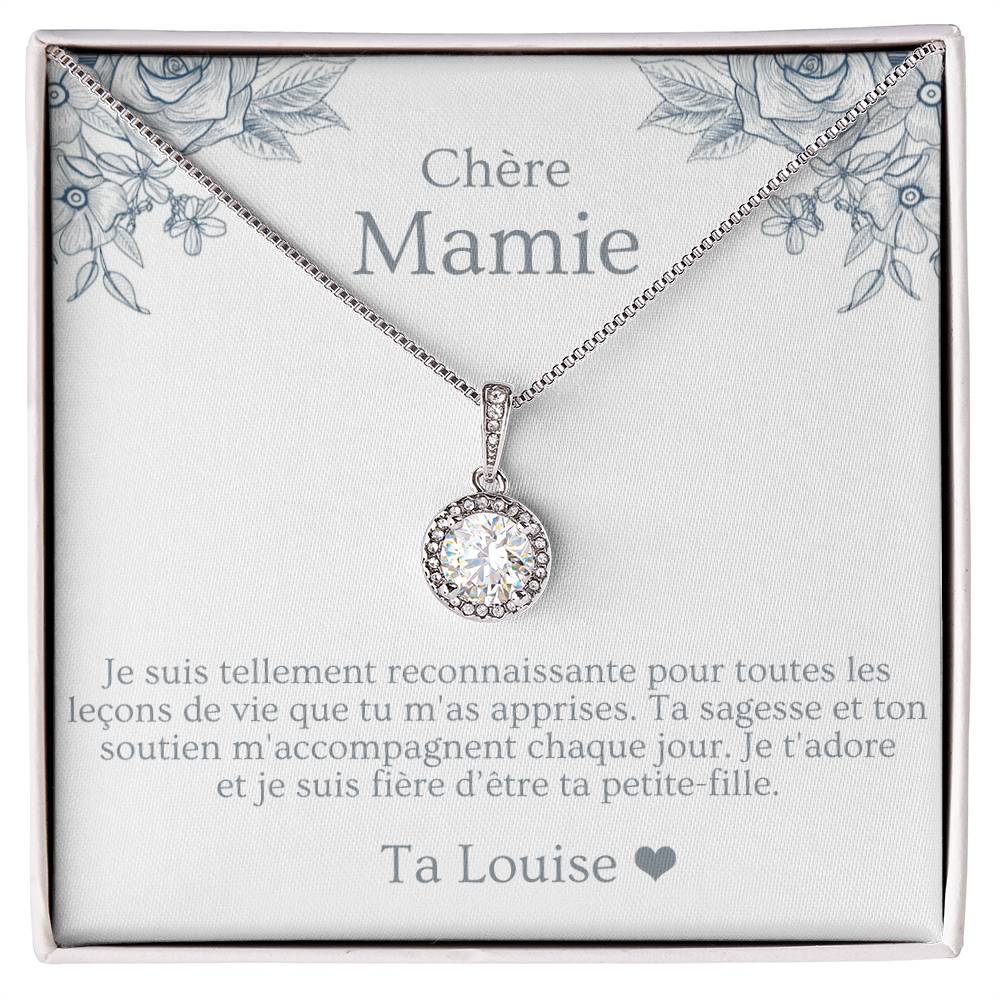 collier personnalisé pour mamie avec message