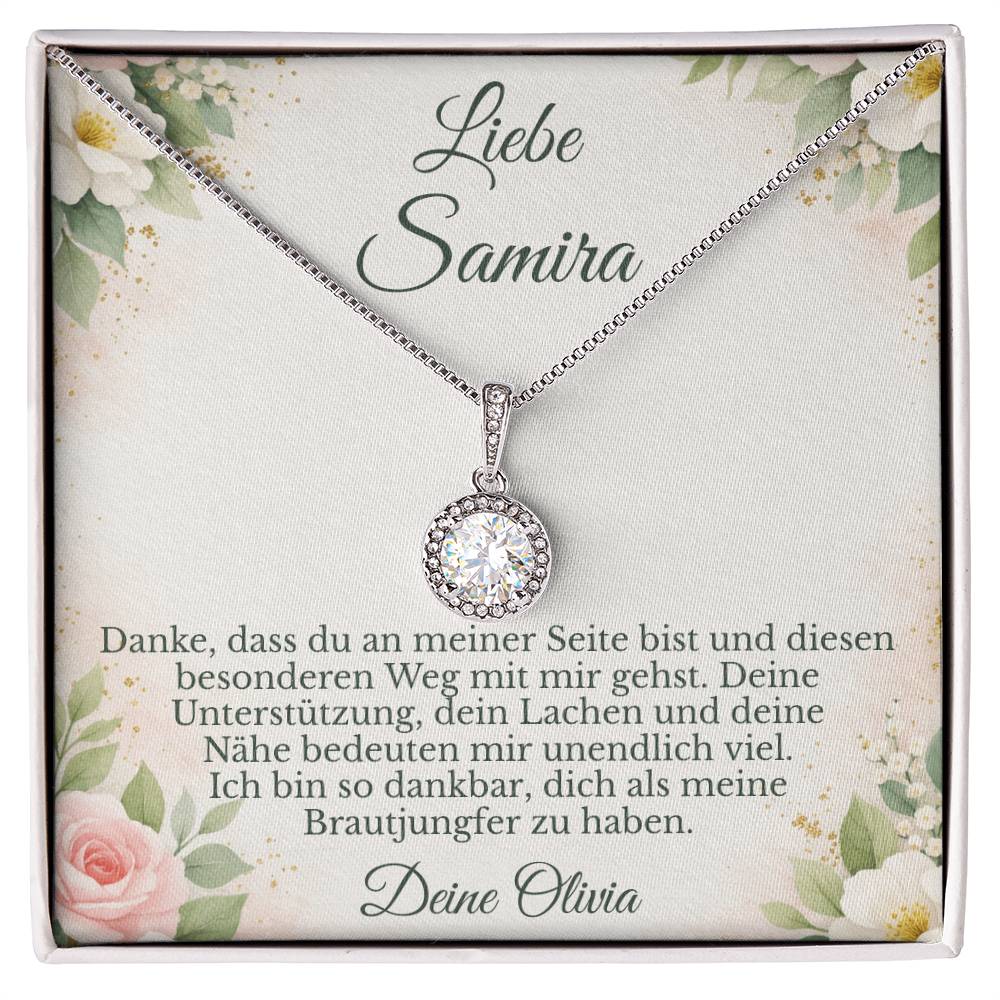 schmuck geschenk brautjungfer von der braut