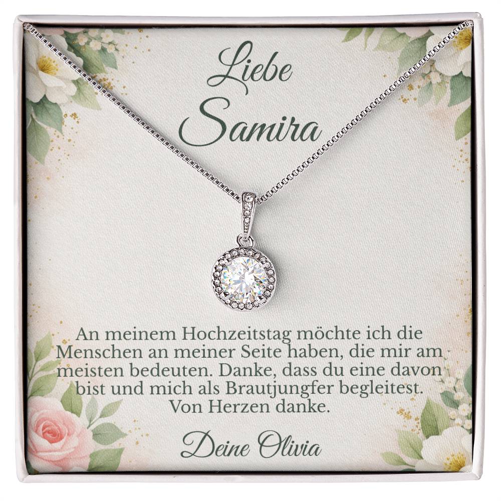 schmuck geschenk brautjungfer von der braut