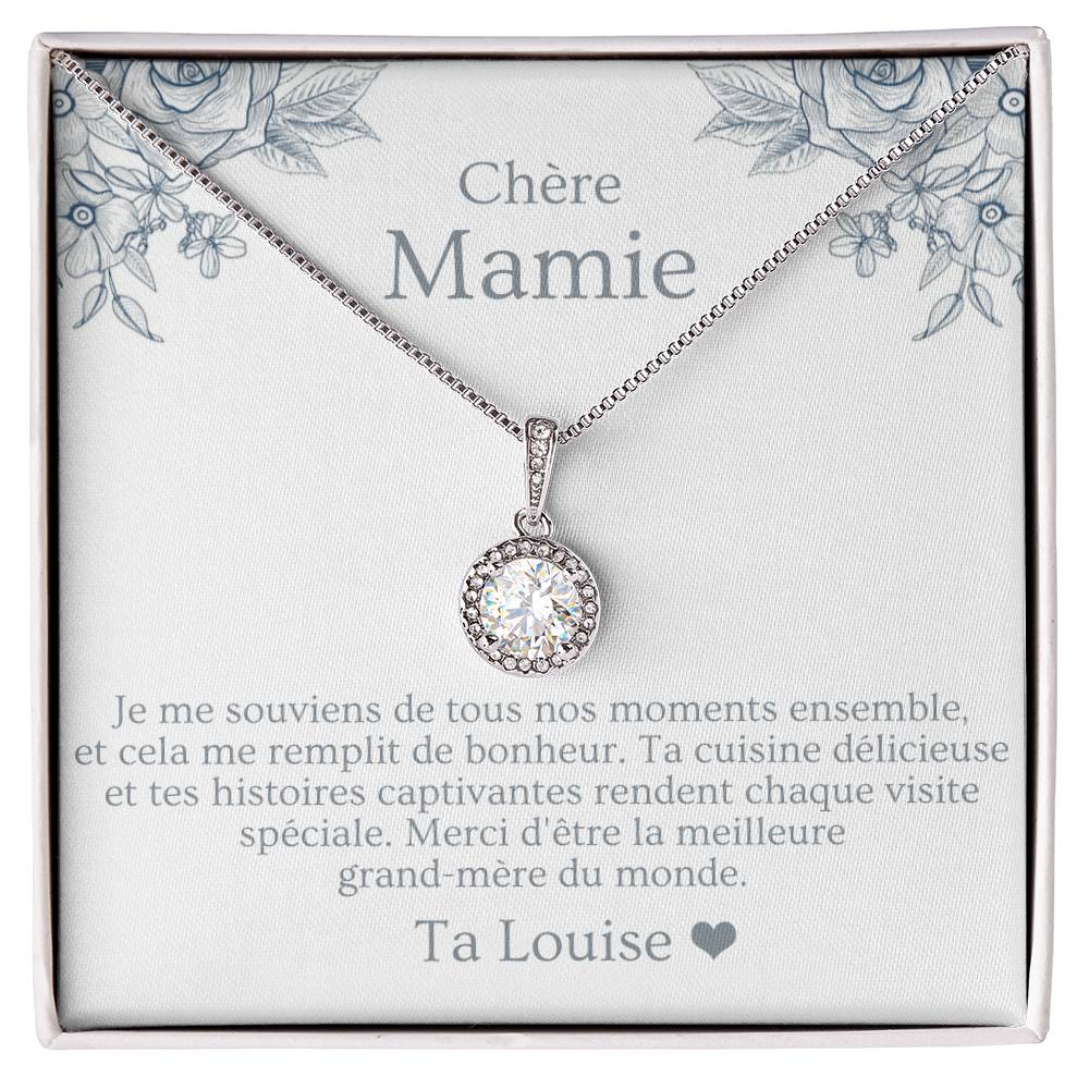 collier personnalisé pour mamie avec message