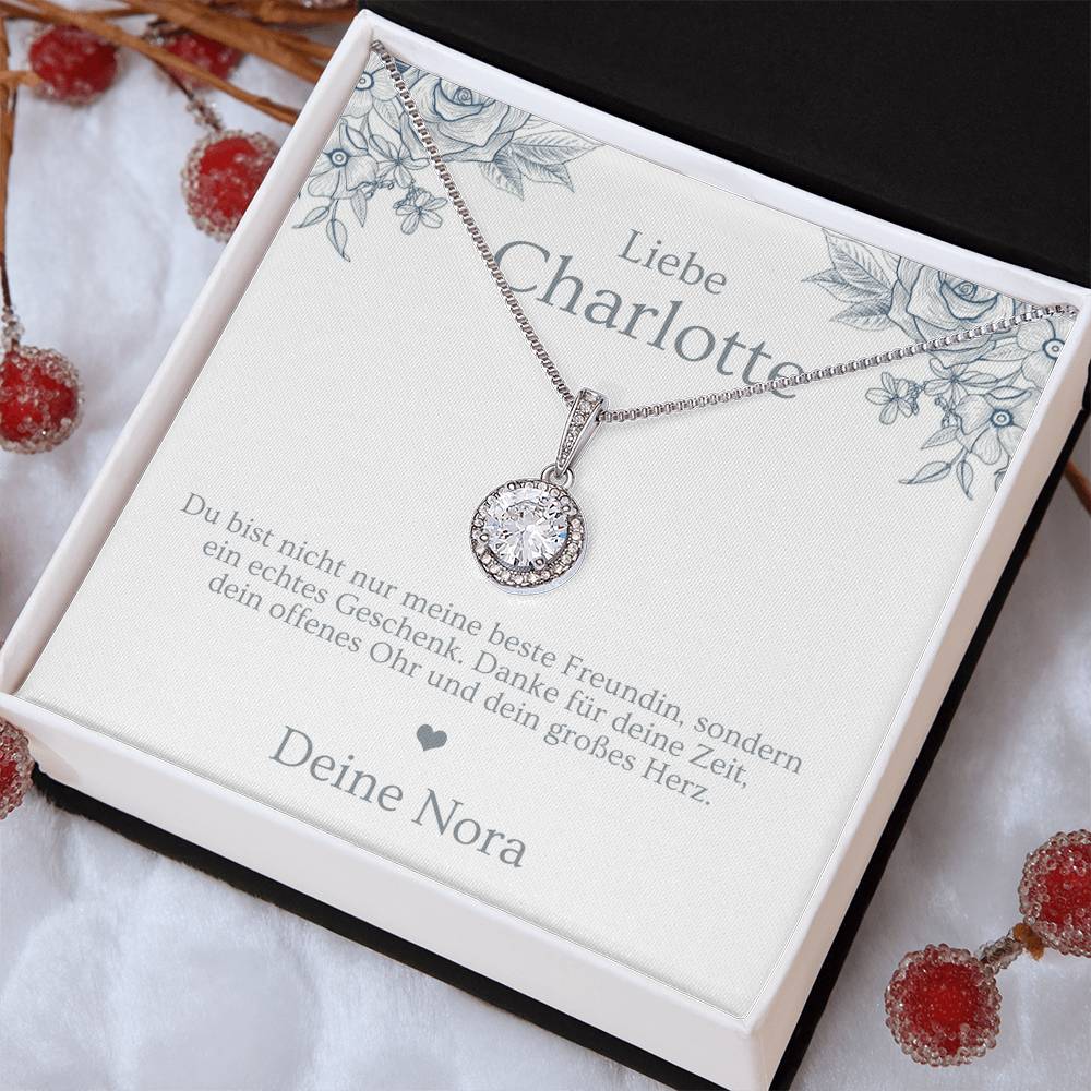 Weihnachtsgeschenk für die beste Freundin – Schmuck mit emotionaler Karte