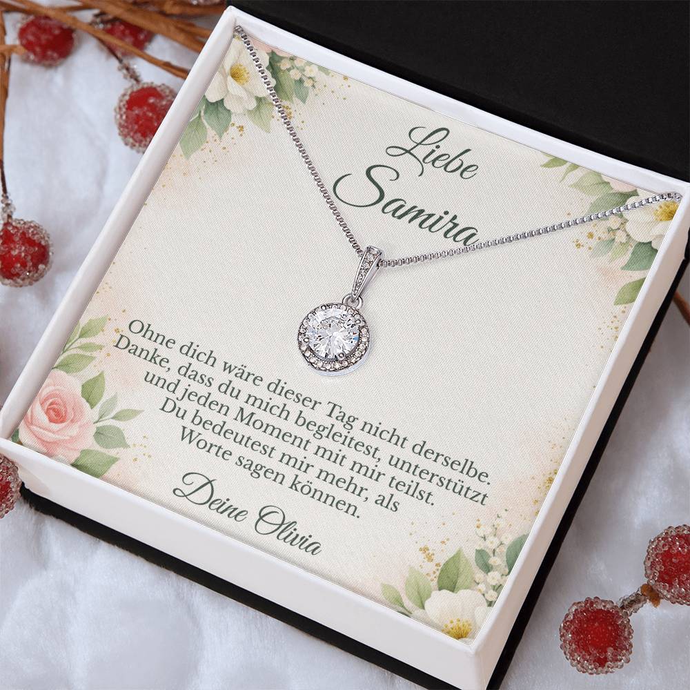 brautjungfer halskette in schmuckbox