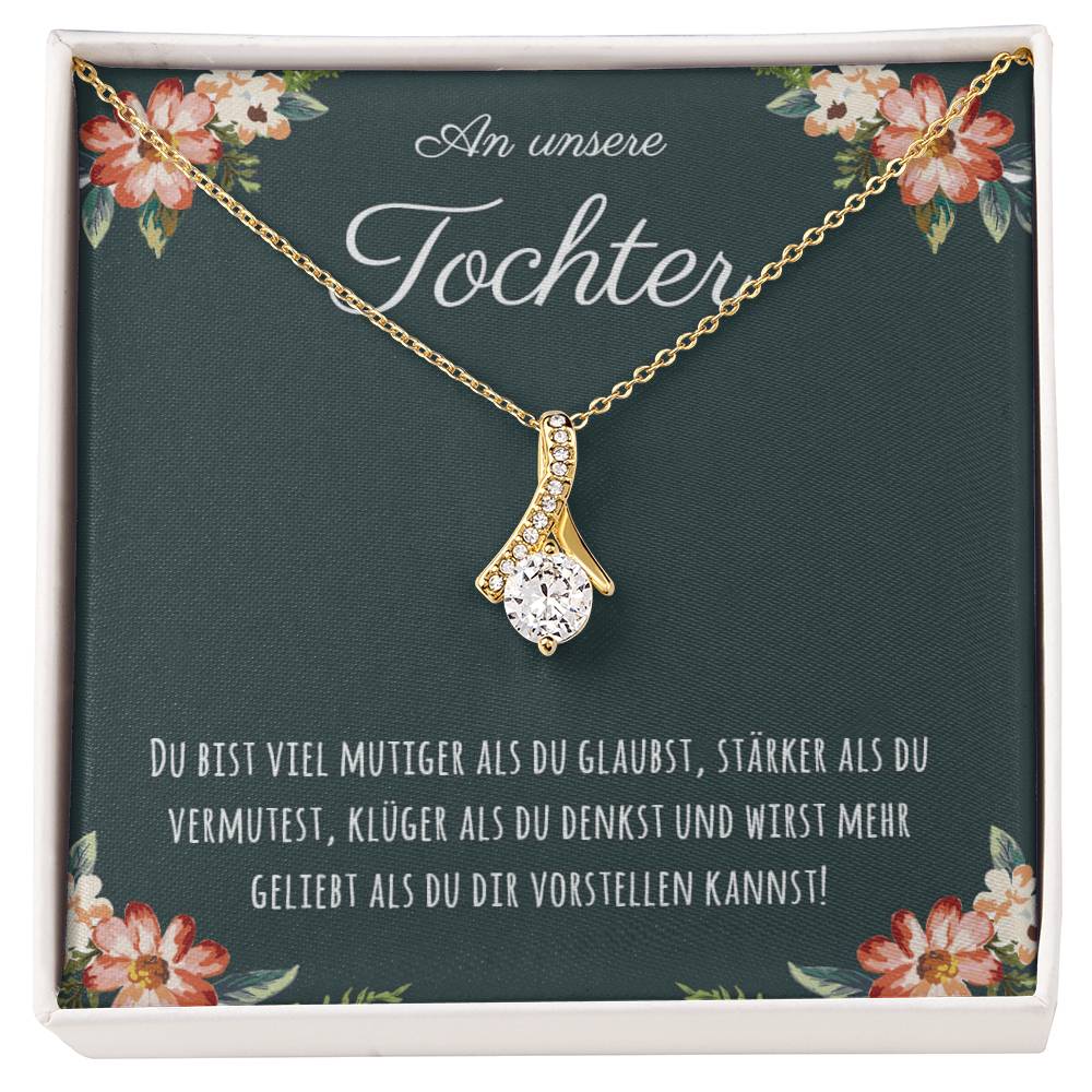 'Du bist viel mutiger als du glaubst - An unsere Tochter' Allure Halskette