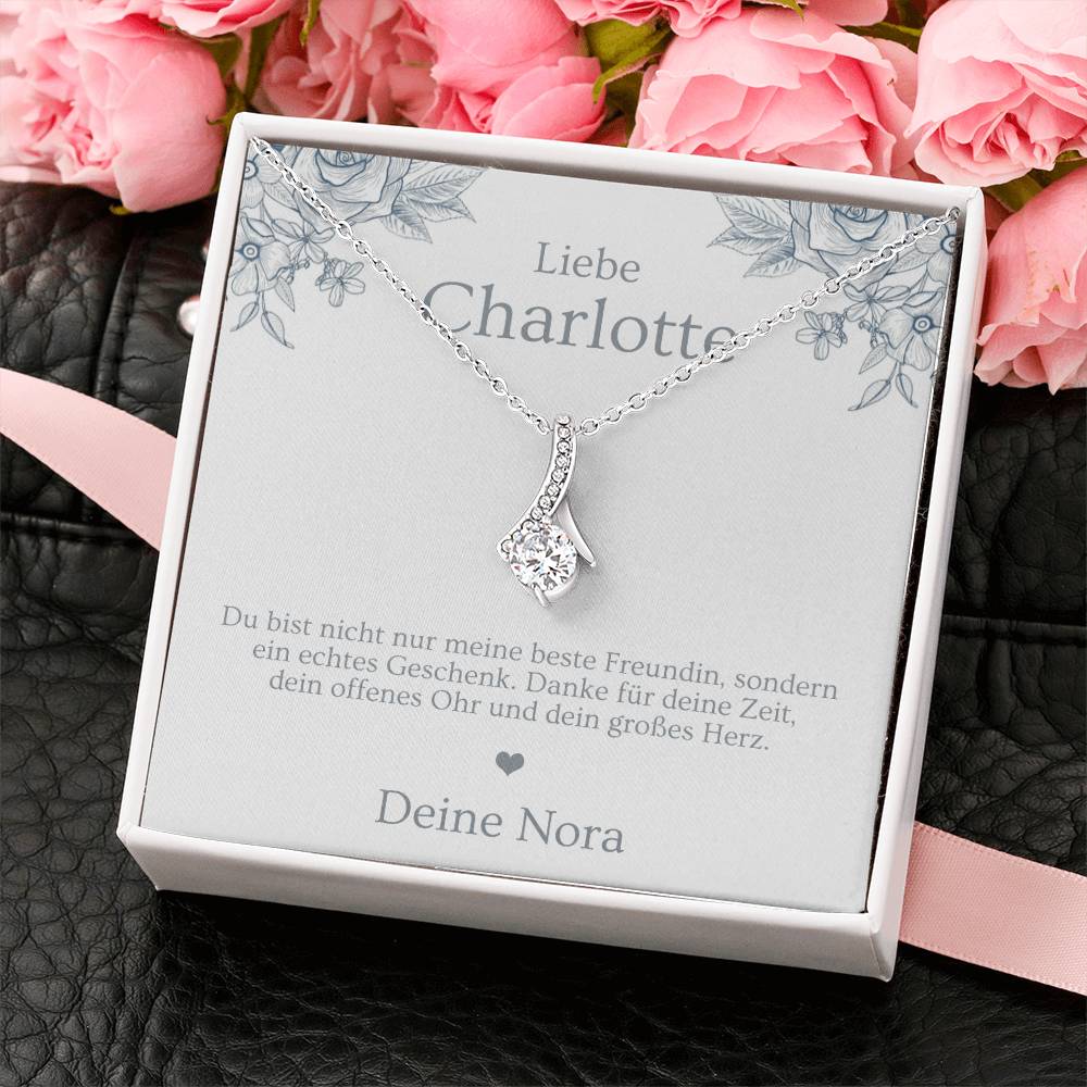 Weihnachtsgeschenk für die beste Freundin – Schmuck mit emotionaler Karte