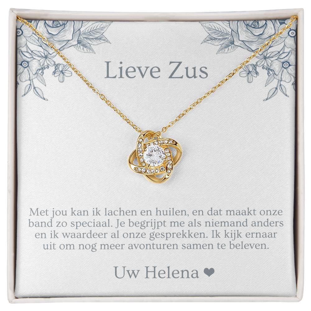 Ketting voor zusje - Schattige halsketting met persoonlijke boodschap