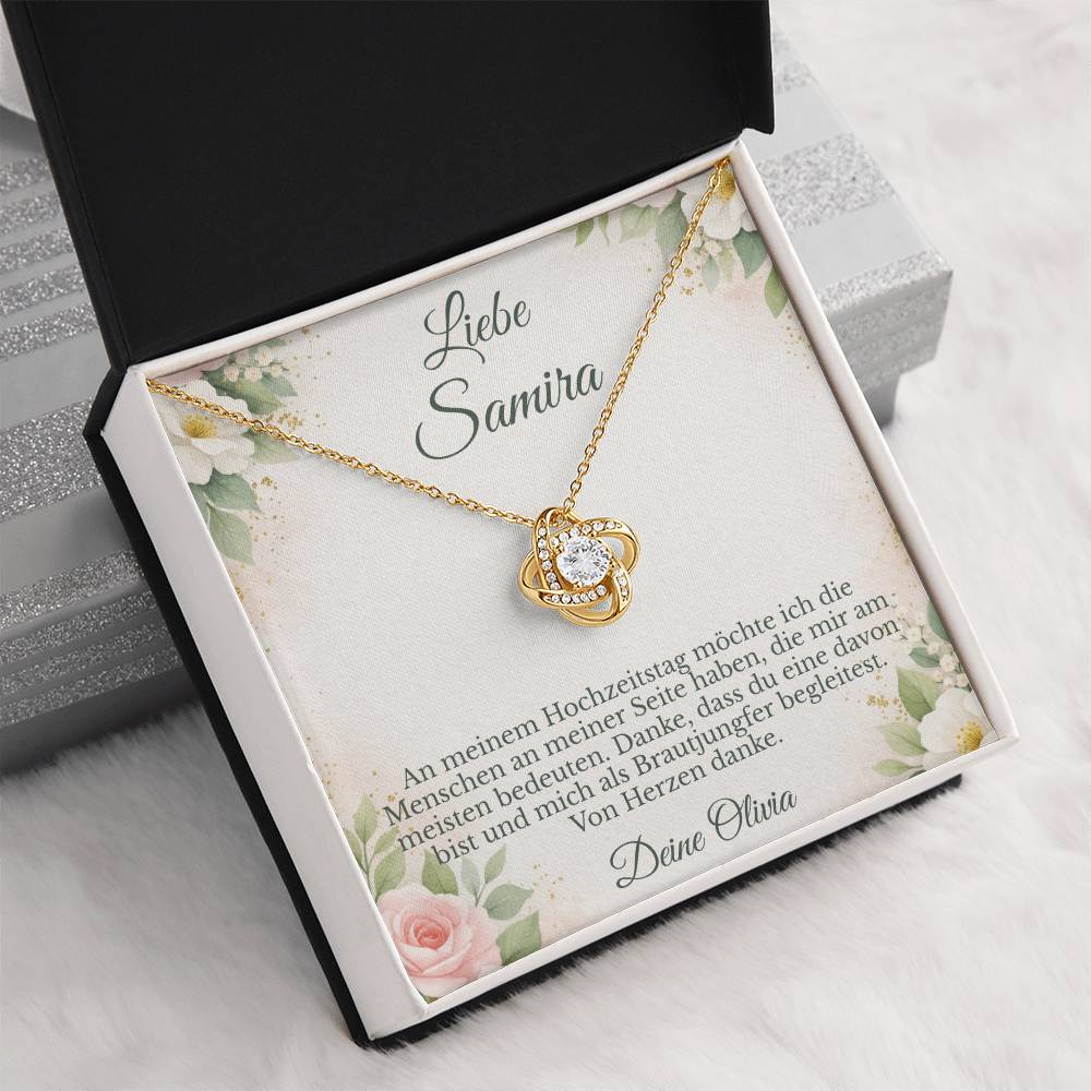 schmuck geschenk brautjungfer von der braut