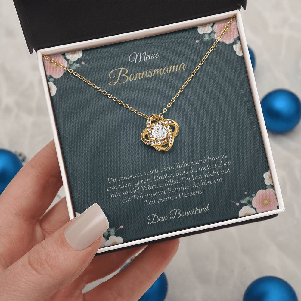 Geschenk für Stiefmama zum Ruhestand – Halskette mit Danke-Karte