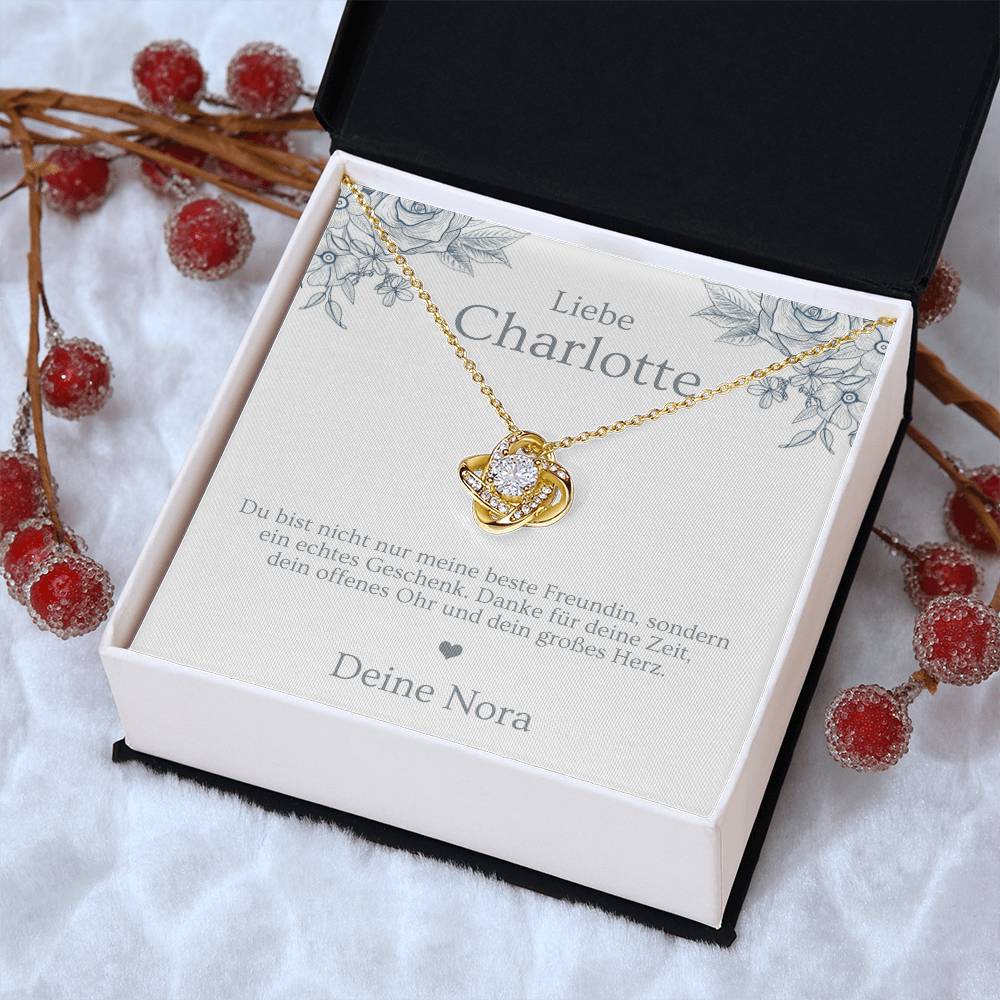 Persönliches Geschenk für die beste Freundin mit Schmuck und Karte