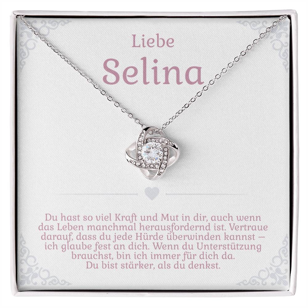 'Du hast so viel Kraft' Liebesknoten Halskette