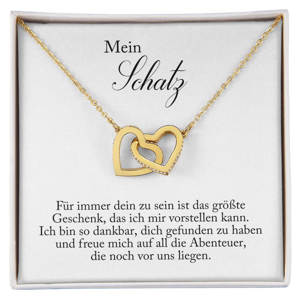 'Für immer dein zu sein' Verbundene Herzen Halskette