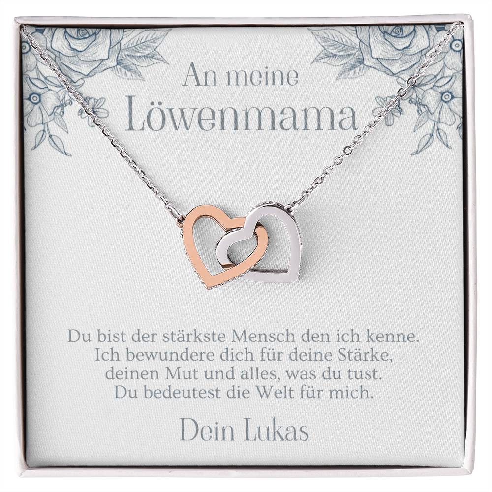 Personalisierte Halskette als besonderes Geschenk für Mama mit liebevoller Karte und Schmuckbox