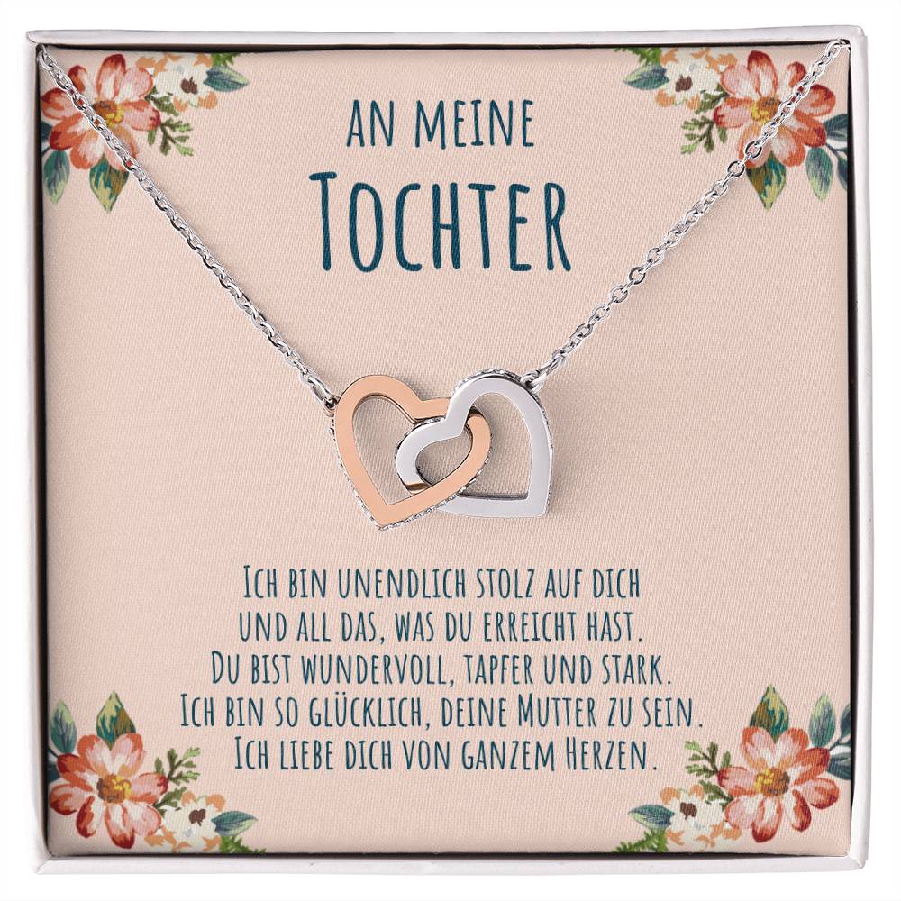 'Ich bin unendlich stolz' Verbundene Herzen Halskette