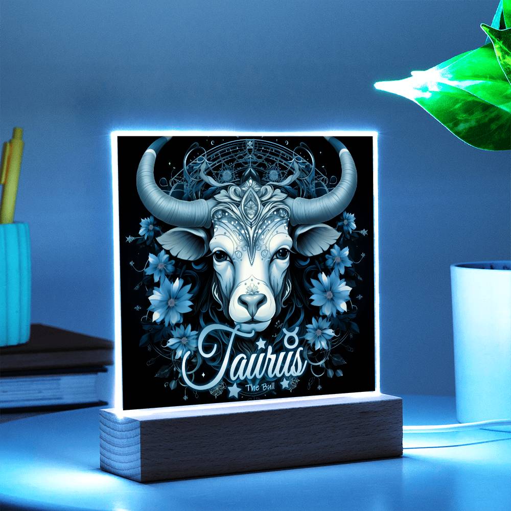 Geschenkideen für Stier: Nachtlampe mit Sternzeichen-Motiv.
