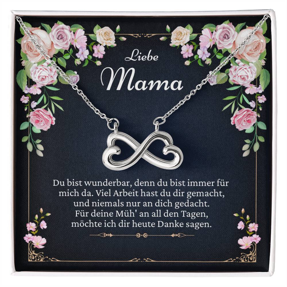 Halskette für Mama mit emotionaler Botschaft und Schmuckbox