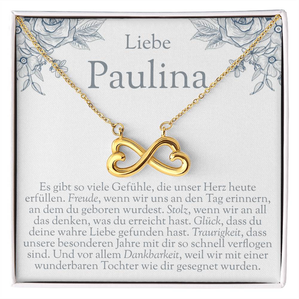 Geschenkidee für Tochter zur Verlobung mit Halskette und Karte