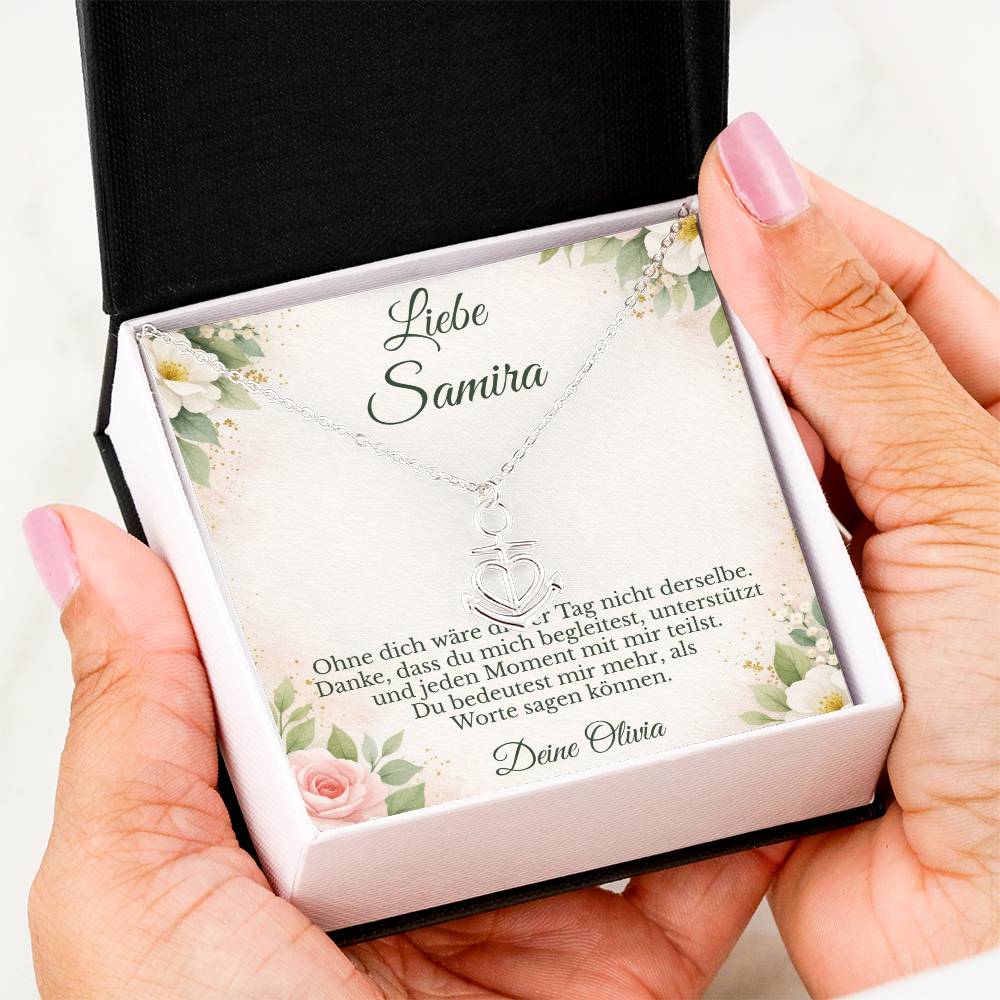 brautjungfer halskette in schmuckbox