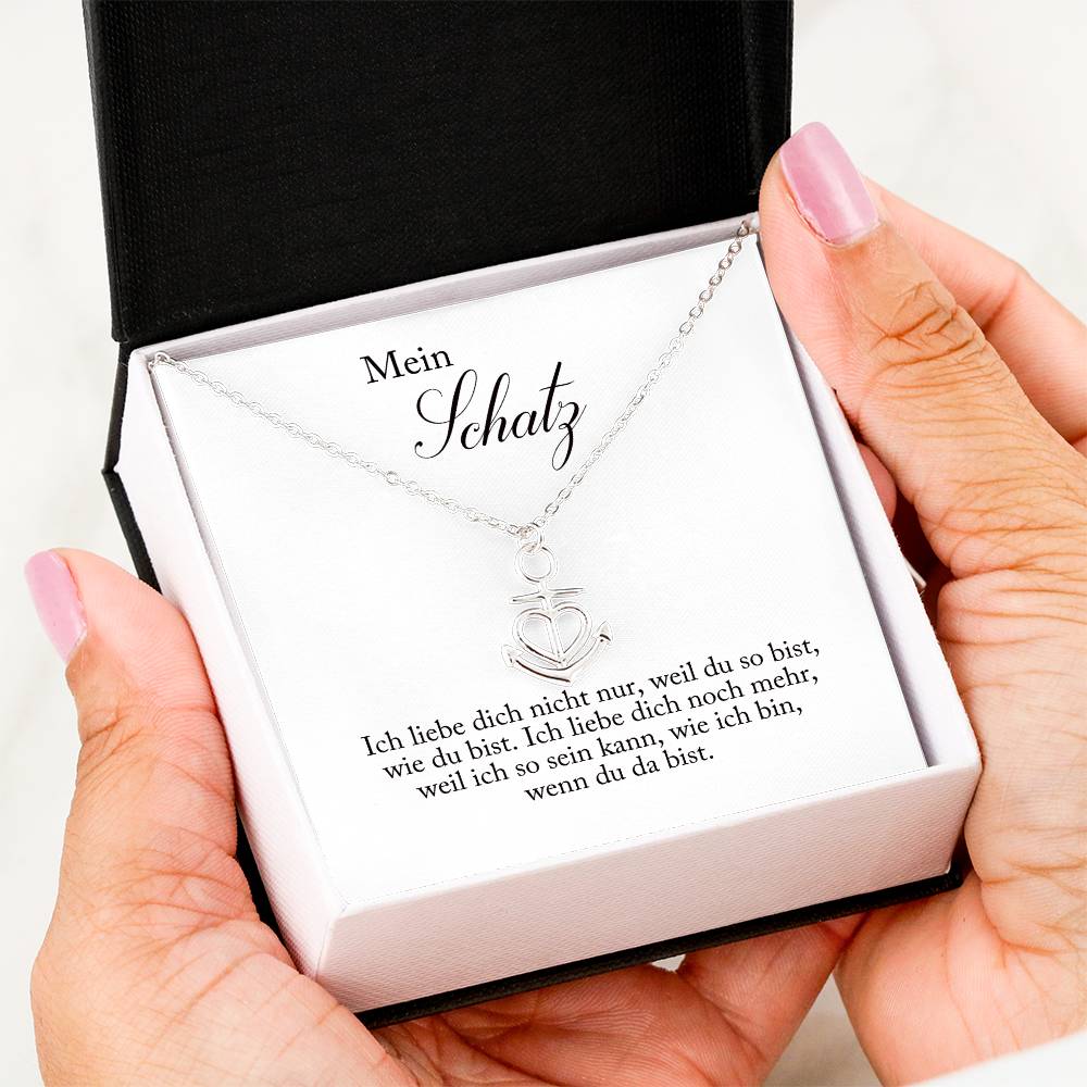 Geschenkidee für Frau – Halskette mit Liebesbotschaft