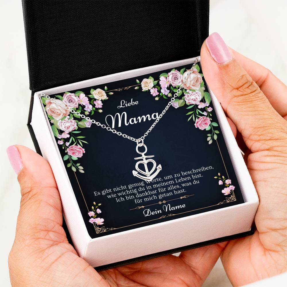 Kette für Mama mit funkelndem Zirkonia-Anhänger – perfekte Geschenkidee für Mutter