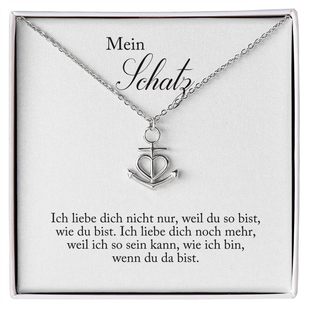 Schmuck Geschenk für Frau mit Halskette und Karte