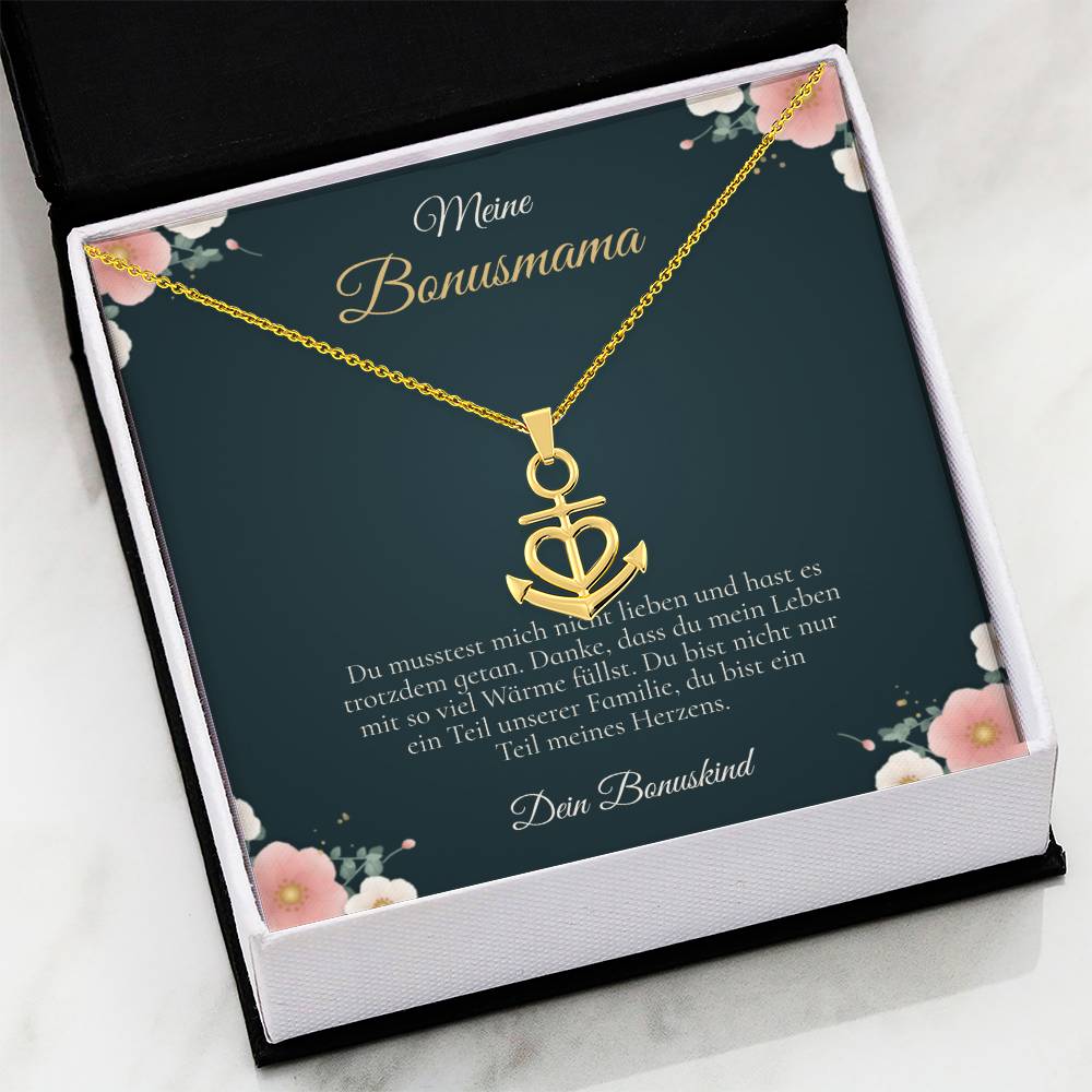 Adventsgeschenk für Bonusmama – Schmuck mit Karte in edler Box