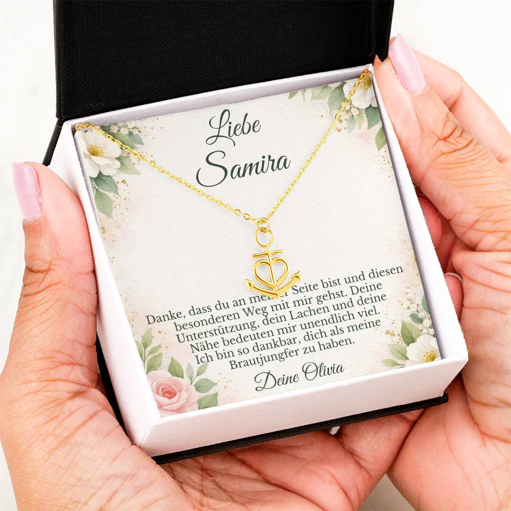 brautjungfer überraschen mit schmuck geschenk