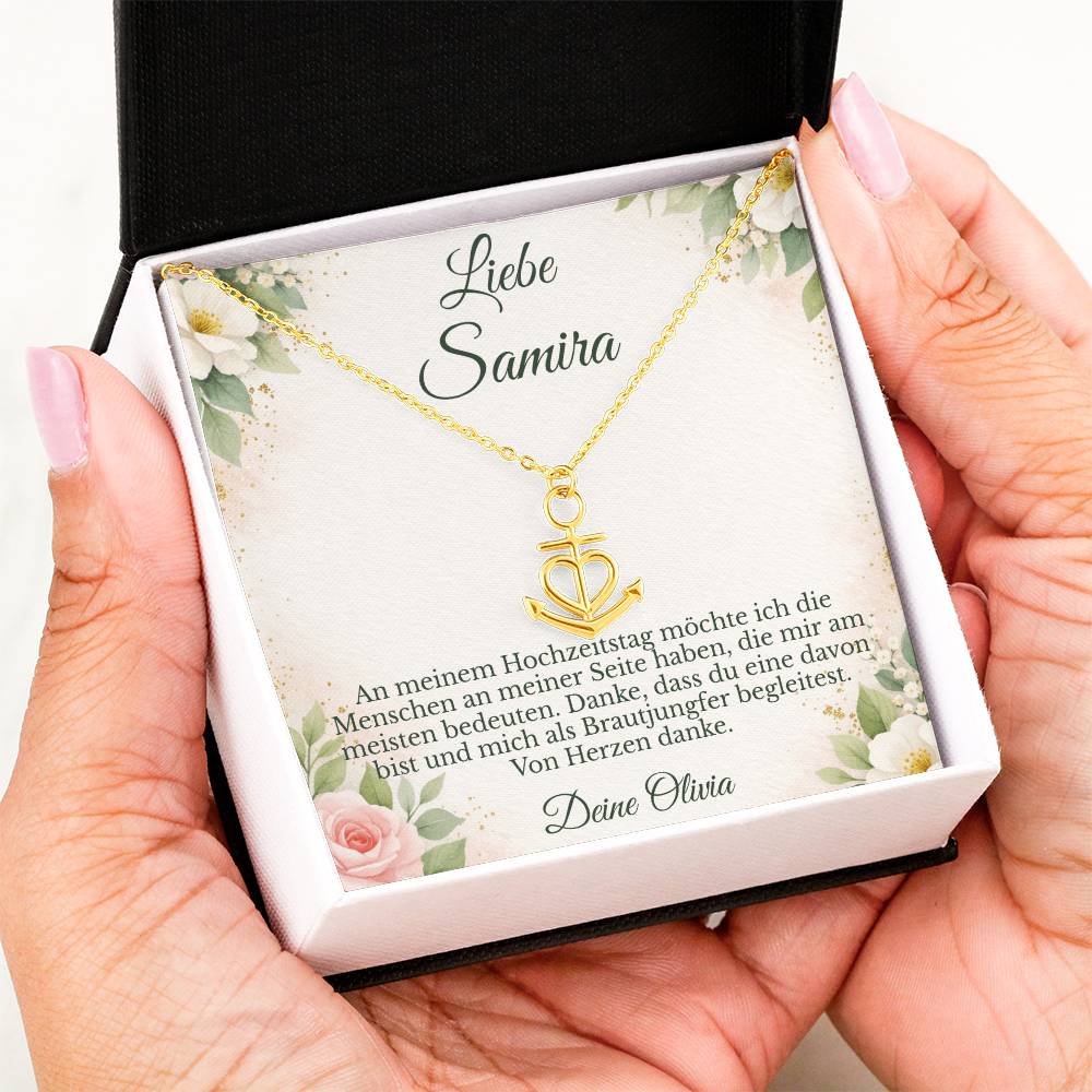 brautjungfer überraschen mit schmuck geschenk