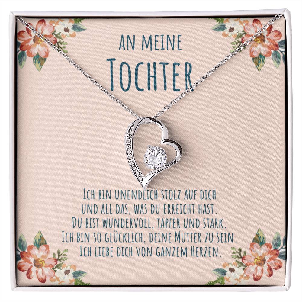 'Ich bin unendlich stolz' Funkelndes Herz Halskette