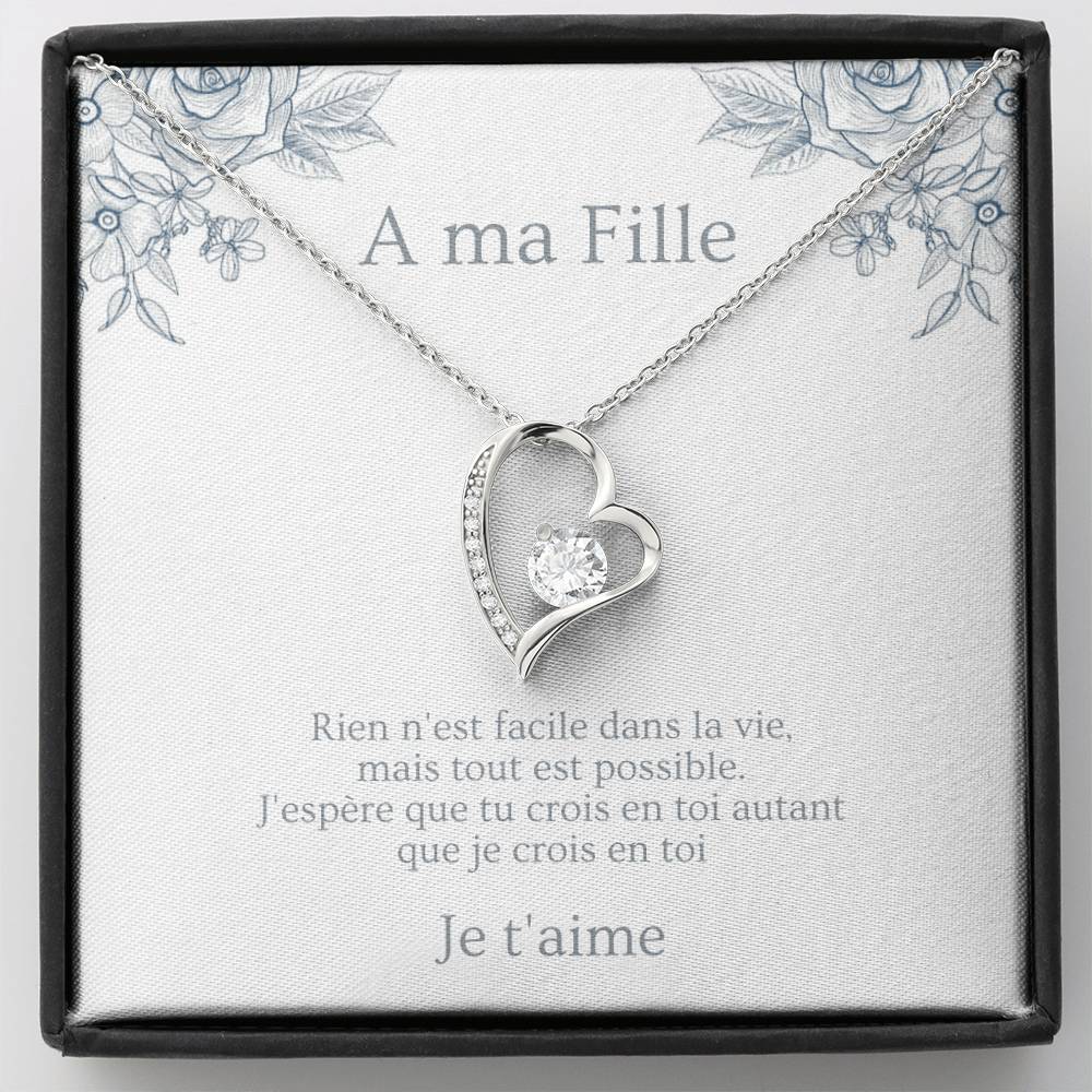 Collier en métal précieux pour fille - cadeau d'amour