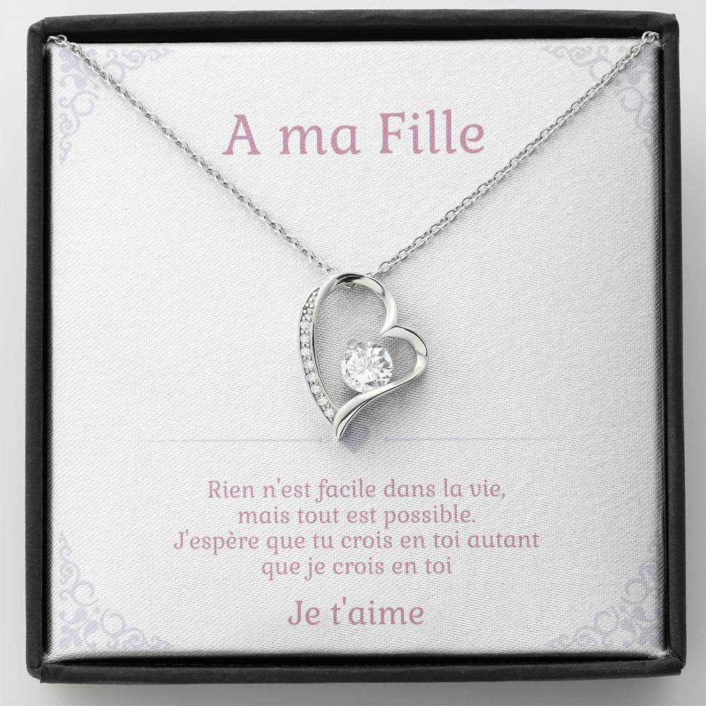 Collier en métal précieux pour fille - cadeau d'amour
