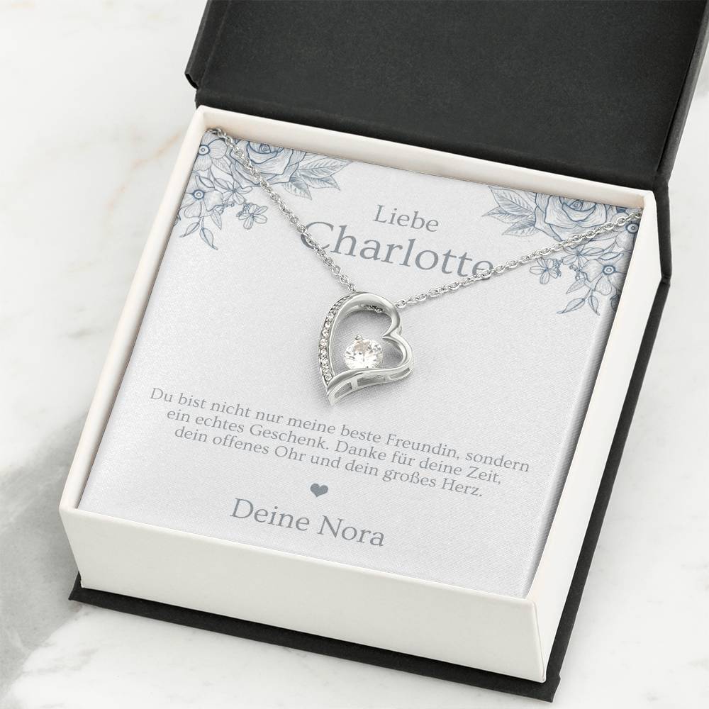 Weihnachtsgeschenk für die beste Freundin – Schmuck mit emotionaler Karte