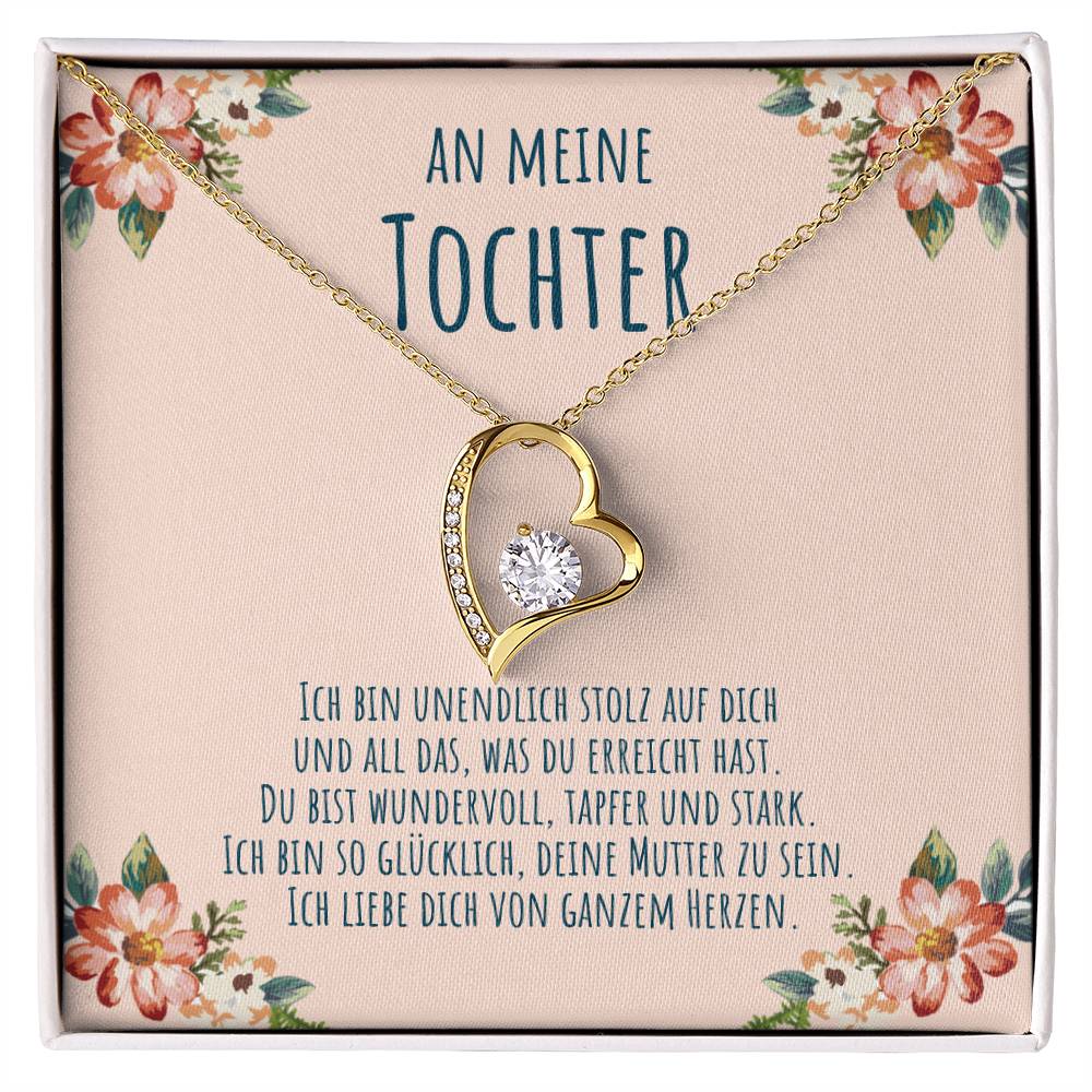 'Ich bin unendlich stolz' Funkelndes Herz Halskette