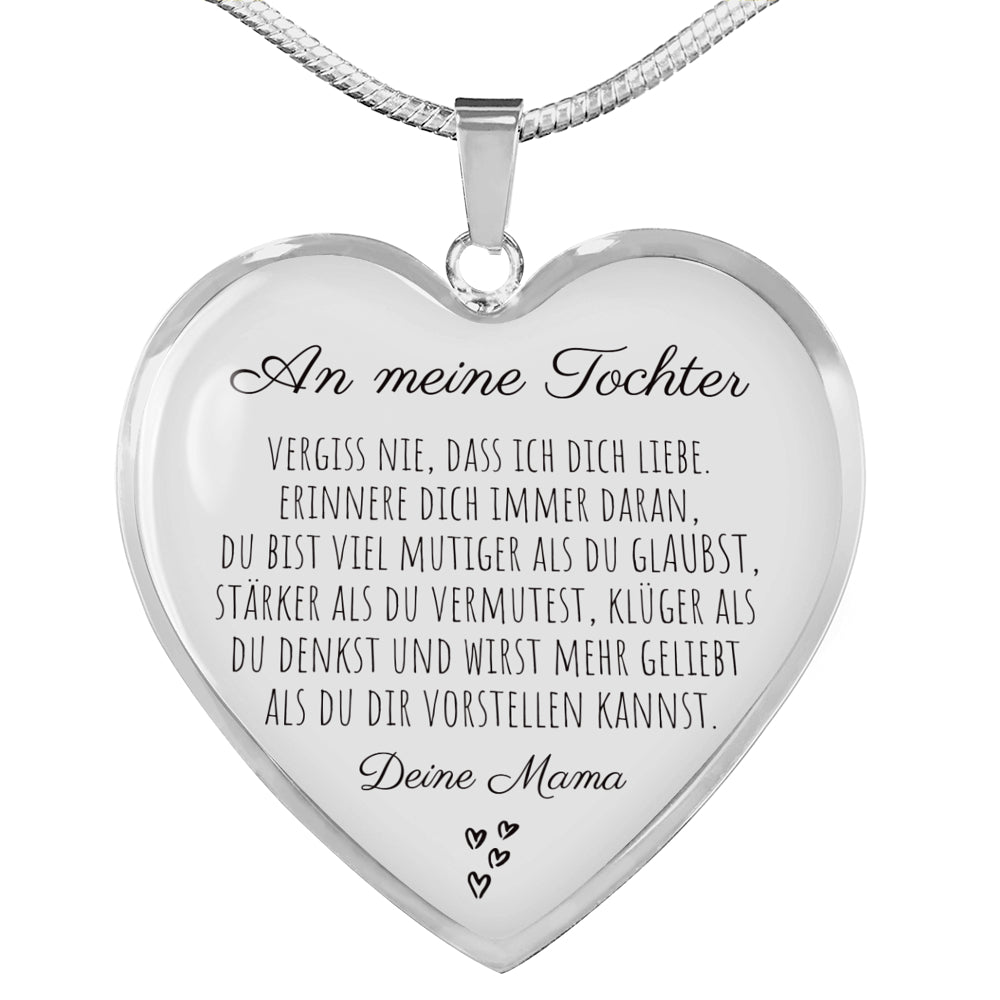 herz halskette mit gravur mama & tochter