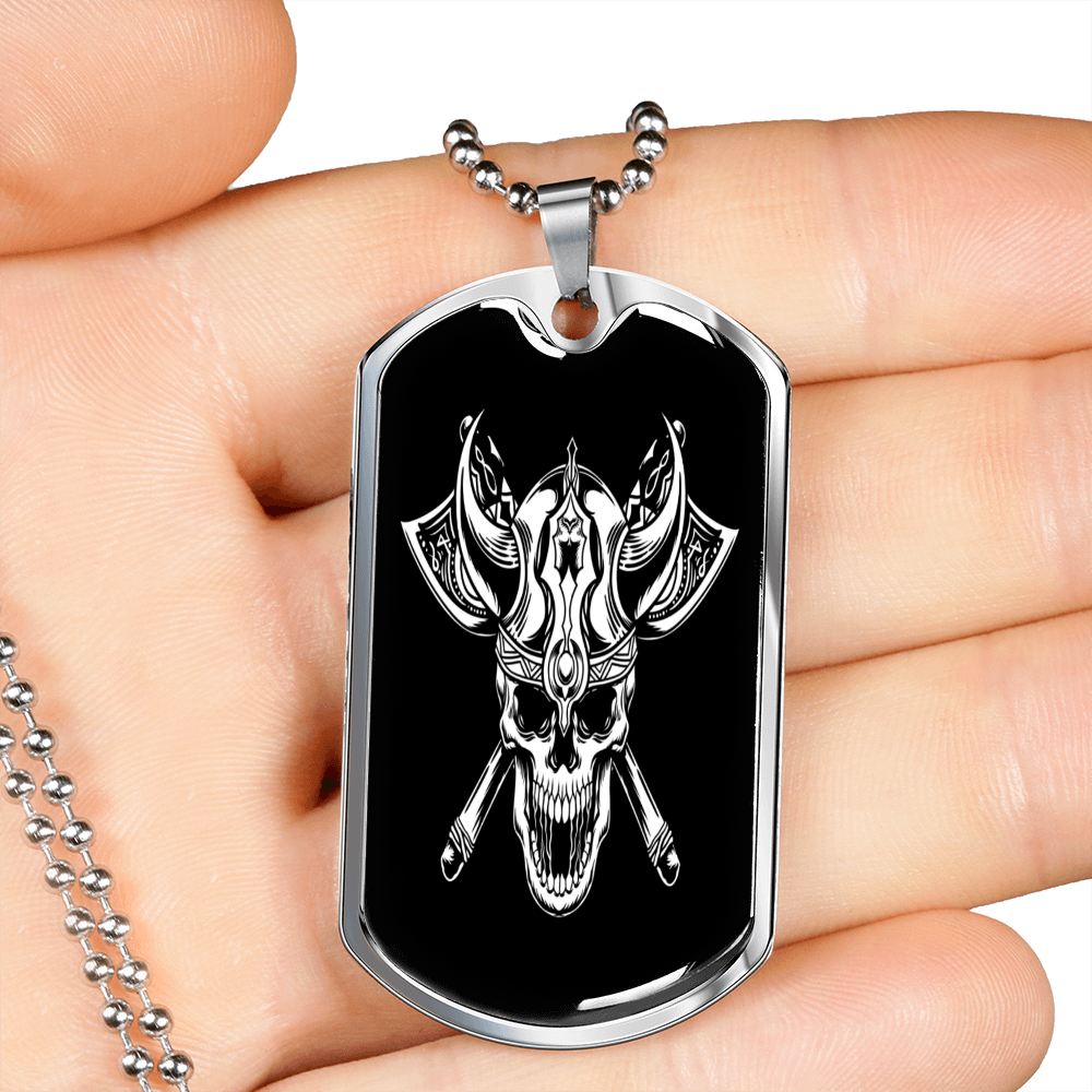 totenkopf kette silber herren