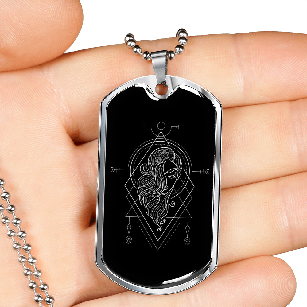 Dogtag ketting 'Zodiac Maagd'