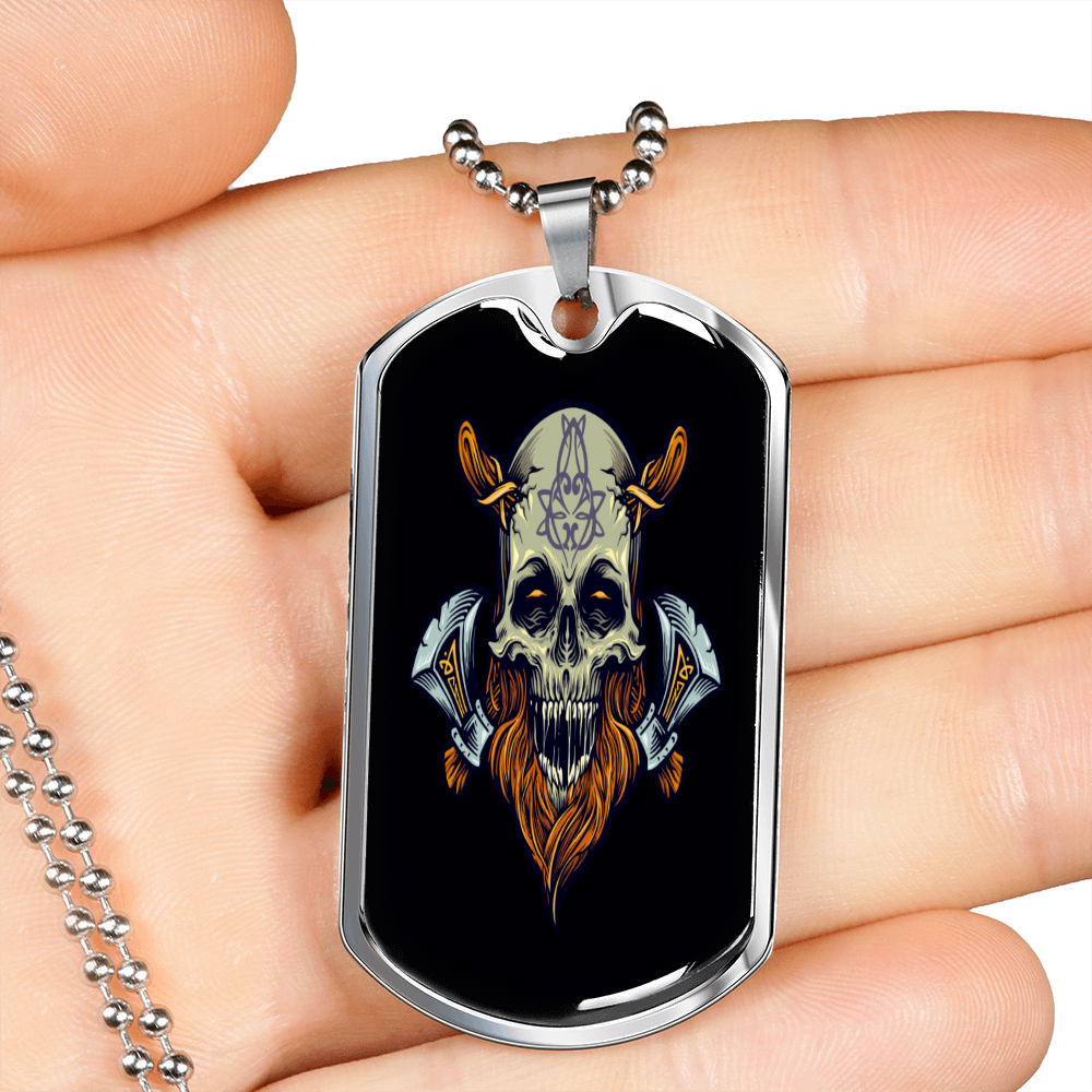 totenkopf kette silber herren