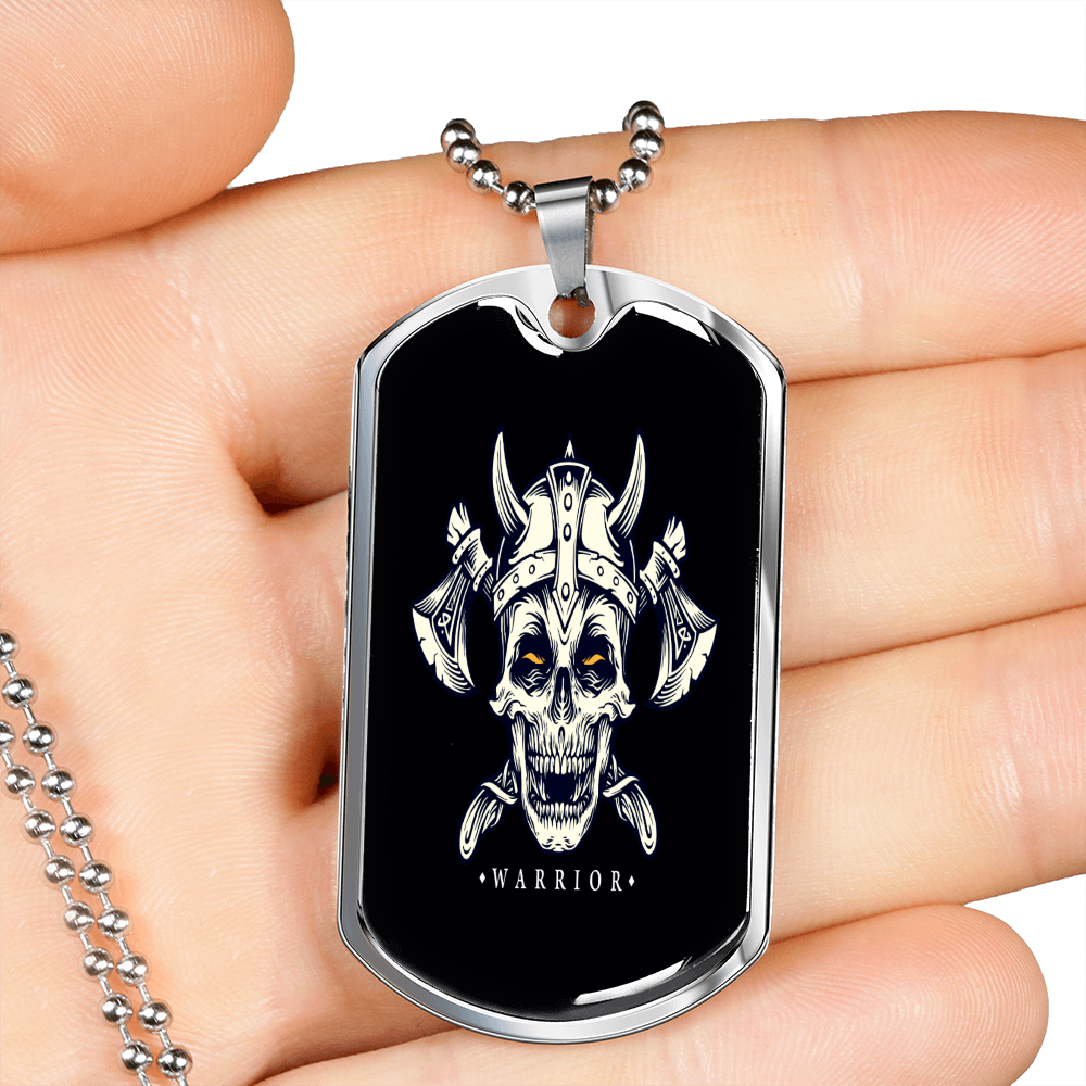 totenkopf kette silber herren
